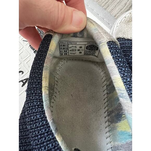 Hey Dude Men's Wally Sox Charcoal Men's slip on loafers lightweight size 11 - Picture 6 of 10